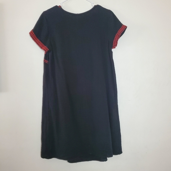 Old Navy Gauzy Cotton Embroidered Black Heirloom Dress size Medium - Picture 7 of 11